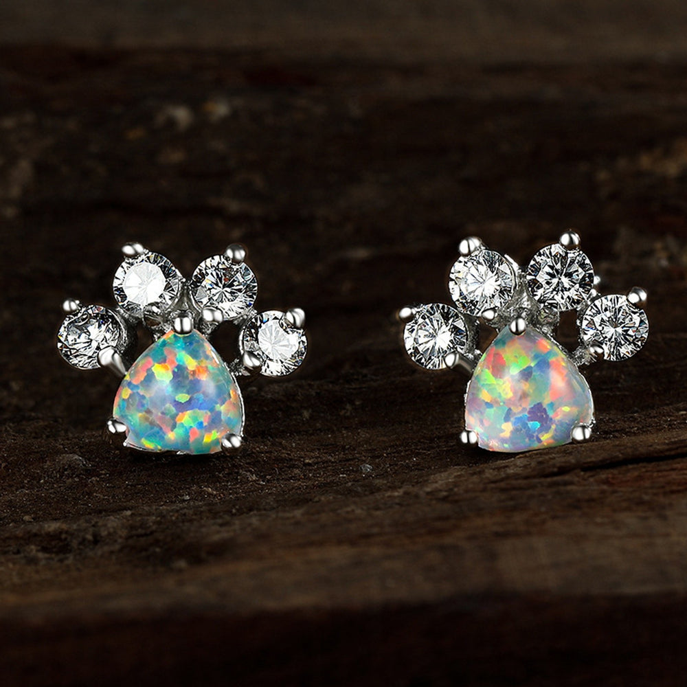 Rose Gold-Tone Black Crystal Heart Stud Earrings