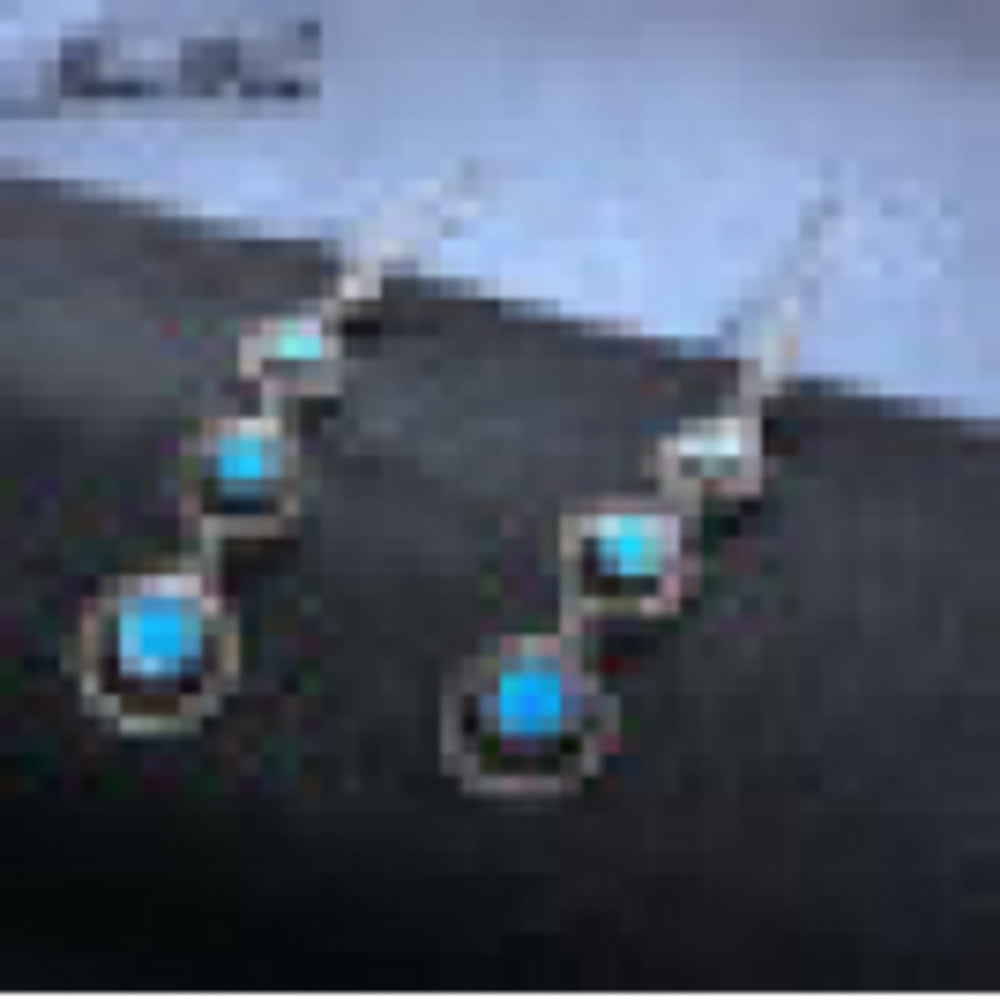 Silver-Tone Long Blue Simulated Opal Drop Earrings