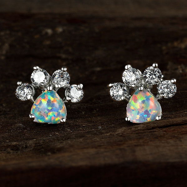 Rose Gold-Tone Black Crystal Heart Stud Earrings