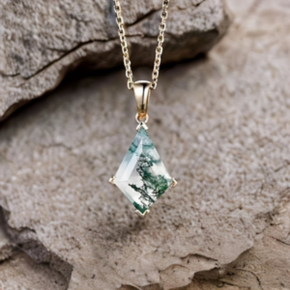 Sterling Silver White Crystal Seagrass Necklace